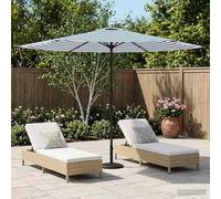 Maison Exclusive - Parasol rectangular para jardín, 3 x 3 metros, de poliéster, en color azul y blanco