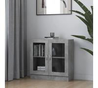 Maison Exclusive: Vitrina de pared, color gris hormigón, 82,5 x 30,5 x 80 cm, fabricada en material de madera