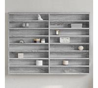 Maison Exclusive - Vitrina expositora gris Sonoma, 100x8,5x75 cm, fabricada en material de madera
