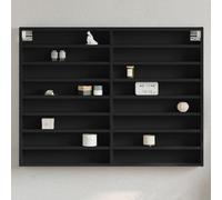 Maison Exclusive - Vitrina expositora negra, 100x8,5x75 cm, fabricada en material de madera