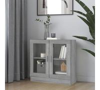 Maison Exclusive - Vitrina gris Sonoma, 82,5 x 30,5 x 80 cm, fabricada en material de madera