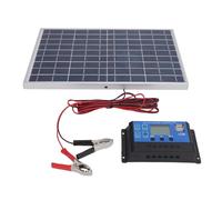 Majatou Controlador de Carga Policristalino del Panel Solar 30A de 10W 12V | Kit Portátil de Carga Solar IP65 Impermeable para Baterías Compatibles de 12V, Camping, Viajes y Energía de Emergencia