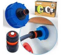 MaJoCompTec® WATERTWIN Adaptador de llenado de tanque de agua | Accesorios para conexión de agua para autocaravana | Adaptador de llenado compatible con Gardena (juego de base, adaptador para tapa de