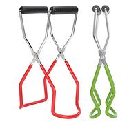 MAJONMMERD Pinzas para Frascos de Conservas, Tenazas para Biberones, Abrazadera para Frascos, Clip para de Acero Inoxidable con Recubrimiento de Vinilo, Antideslizante, Bisagra