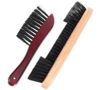 MAJORMENCH 2 Piezas Cepillo de Mesa de Billar Cepillo de Limpieza para Mesa de Billar Madera Maciza y Cerdas de PVC Multiusos No Daña la Superficie