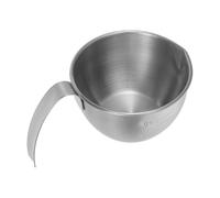 MAJORMENCH Cuenco de Acero Inoxidable para Mezclar y Preparar Alimentos con Asa y Escala de 200ml Recipiente Multifuncional en Cocina y Repostería