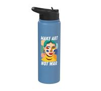 Make Art Not War, dibujo colorido, artístico, artístico camiseta Stainless Steel Insulated Water Bottle