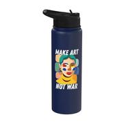 Make Art Not War, dibujo colorido, artístico, artístico camiseta Stainless Steel Insulated Water Bottle