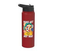 Make Art Not War, dibujo colorido, artístico, artístico camiseta Stainless Steel Insulated Water Bottle