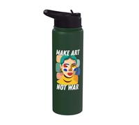 Make Art Not War, dibujo colorido, artístico, artístico camiseta Stainless Steel Insulated Water Bottle
