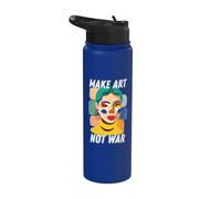 Make Art Not War, dibujo colorido, artístico, artístico camiseta Stainless Steel Insulated Water Bottle