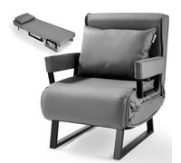 Makika Sillón Sofá Cama Plegable Reposabrazos Tumbona Reclinable Relax PU Sillón