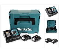 Makita 18 V Power Source Energy Pack con 2x Baterías 1,5 Ah + Cargador DC 18 RC + Maletín Makpac