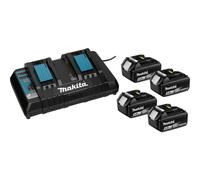 Makita 199483-0 Power Source Kit con 4 baterías LXT 18V 5Ah y cargador doble