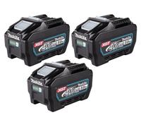 Makita 3x BL 4050 F batería 40 V máx. 5,0 Ah / 5000 mAh Li-Ion XGT ( 3x 191L47-8 ) IP64 con indicador de nivel de carga