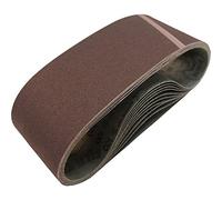 Makita 742320-3 Correa de lijado abrasiva de grano 40 de 4 x 24 pulgadas, paquete de 10