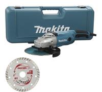 MAKITA - Amoladora MAKITA GA9020RKD 230mm 2.200W SAR Maleta + 2 Discos Diamante Blue