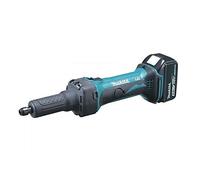 Makita - Amoladora recta AKU 18V, 2x batería 5,0 Ah, cargador DGD800RTJ