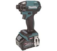 Makita - Atornillador de impacto a batería de 40V, con 2 baterías Li-ion XGT de 2,5 Ah y cargador TD002GD201
