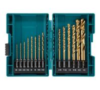 Makita B-65399 Impact Gold - Juego de brocas (14 unidades, 1/4", 6,35 mm, cola hexagonal