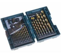 Makita – Juego de brocas B-67795 HSS-TiN para metal 19 piezas (1,5–5,5 mm)