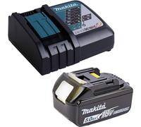Makita Batería BL1850B 197280-8 18.0 V 5,0 Ah + Cargador Makita DC18RC 195584-2