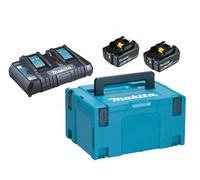 Makita BL1850 18V, 2 baterías de iones de litio LXT 5.0ah + cargador de doble