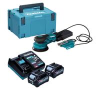 Makita BO 003 CGD201 Lijadora rotorbital sin cable 40 V máx. 125 mm 3,0 mm carrera Sin escobillas + 2x batería 2,5 Ah + cargador + Makpac
