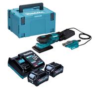Makita BO 005 CGD201 Lijadora orbital sin cable 40 V máx. 80 x 130 mm 3,0 mm carrera Sin escobillas + 2x batería recargable 2,5 Ah + cargador + Makpac