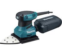 Makita BO 4565, lijadora delta eléctrica, 200 vatios, superficie de lijado de 114 mm, con sistema de aspiración de polvo