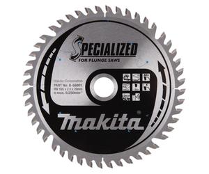 Makita CCPF16548EL Hoja de sierra circular ESPECIALIZADA 165 x 20 x 2,0 mm 48 dientes ( B-56801 ) para material compuesto Corian