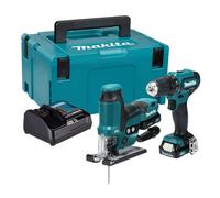 Makita CLX252SAJ Kit de combinación inalámbrico 12V con taladro y sierra de calar