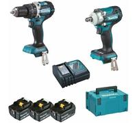 Makita combo dhp484z + dtw300z bl 18v lxt 5ah 3 bat. makpac marca