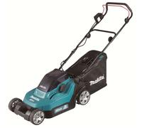 Makita - Cortacésped a batería de 18V, ancho de corte de 38 cm, 2x batería Li-ion LXT 4,0 Ah, cargador DLM382CM2