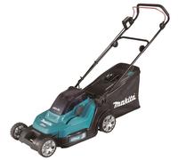 Makita - Cortacésped a batería de 18V, ancho de corte de 43 cm, 2x batería Li-ion LXT 5,0 Ah, cargador DLM432PT2