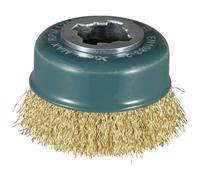 Makita D-72671 X-Lock - Cepillo de alambre prensado de acero al carbono recubierto de latón de 3 pulgadas