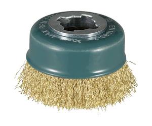 Makita D-72671 X-Lock - Cepillo de alambre prensado de acero al carbono recubierto de latón de 3 pulgadas