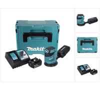 Makita DBO180RF1J Lijadora orbital sin cable 125mm 18V + 1x Batería 3.0Ah + Cargador + Maletín Makpac