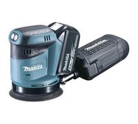 Makita - Lijadora excéntrica a batería de 18V, 125 mm, con 2 baterías LXT de 5,0 Ah y cargador DBO180RTJ