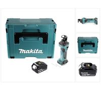 Makita DCO 180 G1J Cortadora rotativa sin cable 18 V 30.000 rpm + 1x batería recargable 6,0 Ah + Makpac - sin cargador