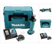 Makita DCO 180 RT1J Fresadora de corte a batería 18V / 6,35 mm en Makpac 1 + 1x Batería BL1850 5,0 Ah + Cargador DC18RC