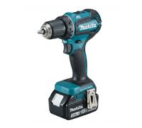 Makita DDF487RFE Taladro atornillador de batería con 2 baterías LXT, máquina sin cable