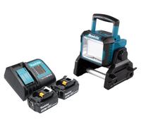 Makita DEADML 811 SF Proyector inalámbrico para la construcción 14,4 / 18 V 3000 lm LED + 2x batería recargable 3,0 Ah + cargador