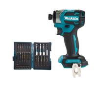 Makita - Destornillador de impacto inalámbrico de 18 V con accesorios, sin batería ni cargador DTD173ZJX2