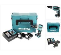 Makita DFS 251 RFJ Atornillador a batería 18V especial para tornillos autotaladrantes en maletín Makpac 2 + 2x Batería BL 1830 3,0 Ah + Cargador DC 18 RC