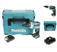 Makita DFS 251 Y1J 18 V Li-Ion atornillador de paneles de yeso sin escobillas en Makpac con 1x BL1815N 1,5 Ah batería, sin cargador