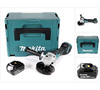 Makita DGA 517 F1J Mini amoladora angular a batería 18V LXT 125 mm en Makpac 3 + 1x Batería BL1830 3,0 Ah - Sin cargador incluido
