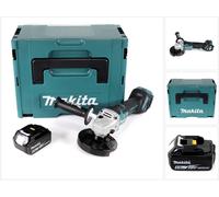 Makita DGA 517 G1J Mini amoladora angular a batería 18V LXT 125 mm en Makpac 3 + 1x Batería BL1860 6,0 Ah - Sin cargador incluido