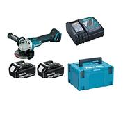Makita Amoladora angular DGA506RTJ 125 mm 2x18V 5Ah Li-ion con cargador y maletín Makpac