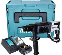 Makita DHR 202 RT1JW Martillo perforador a batería 18 V 20 mm 2,0 J blanco + 1 batería 5,0 Ah + cargador + Makpac